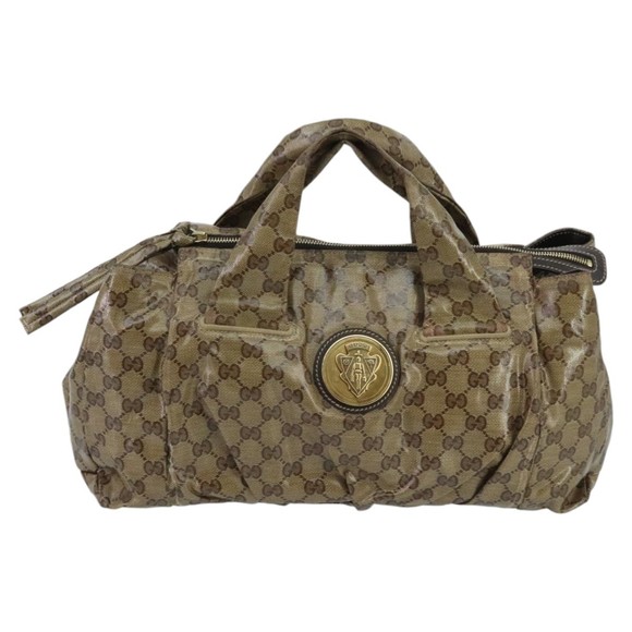 GUCCI GG Crystal Hand Bag Beige Gold 197020 Auth hk1740 - Picture 13 of 16